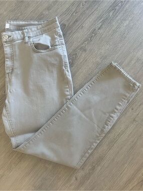 OAT New York Women Taupe Grey‎ Skinny Jeans Size 31 Stretch Denim Pants